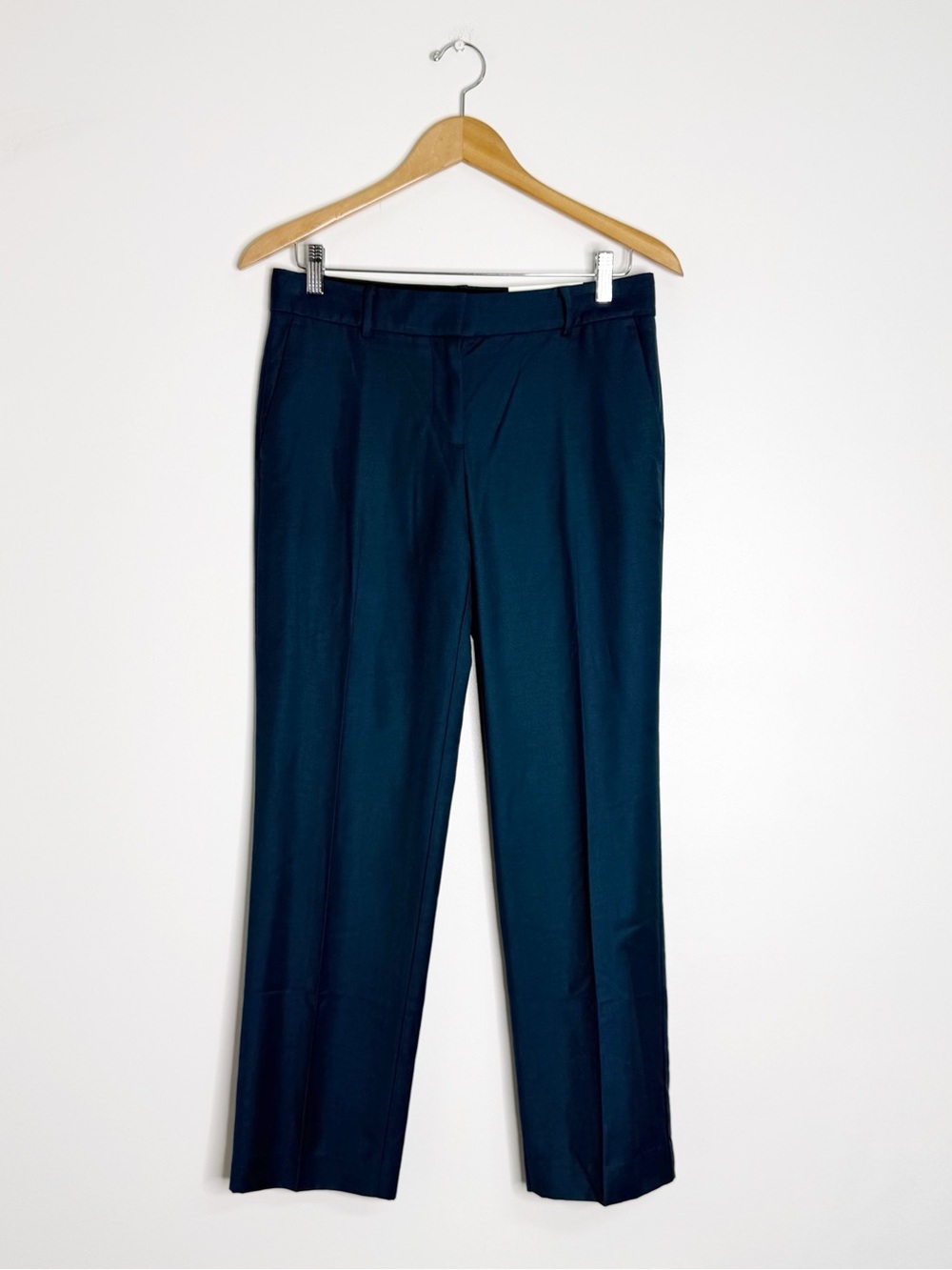 Ann Taylor The Straight Mid Rise Pants Teal Petite 2 Career Trousers